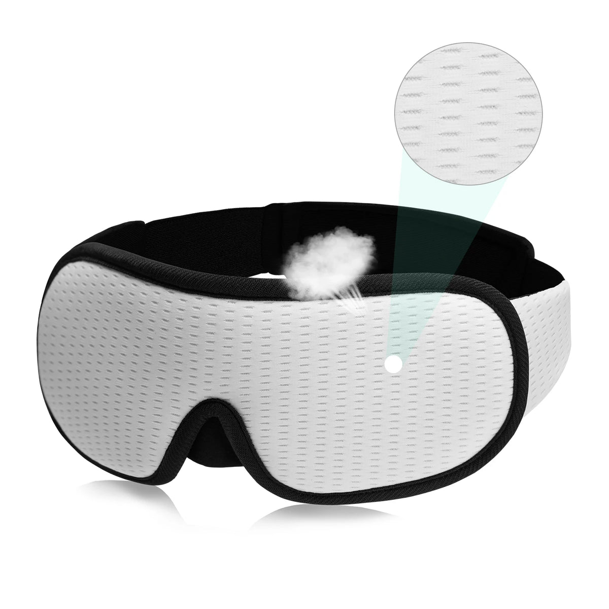 3D Sleeping Mask Soft Padded Blackout Eye Shade Blindfold for Travel & Night Sleep Comfort