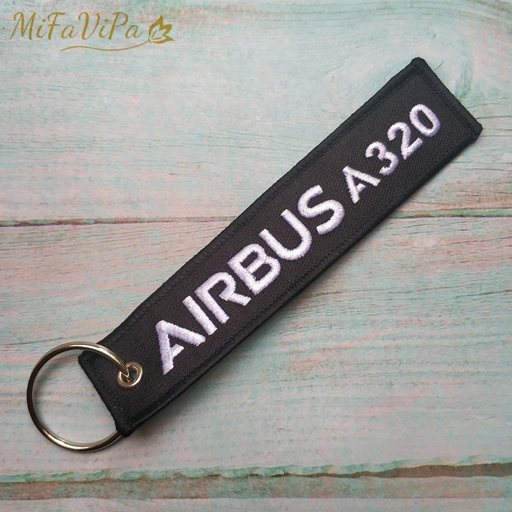 Cessna Embroidered Aviation Keychain Split Ring Pilot Key Ring Phone Strap Gift Accessory Chain