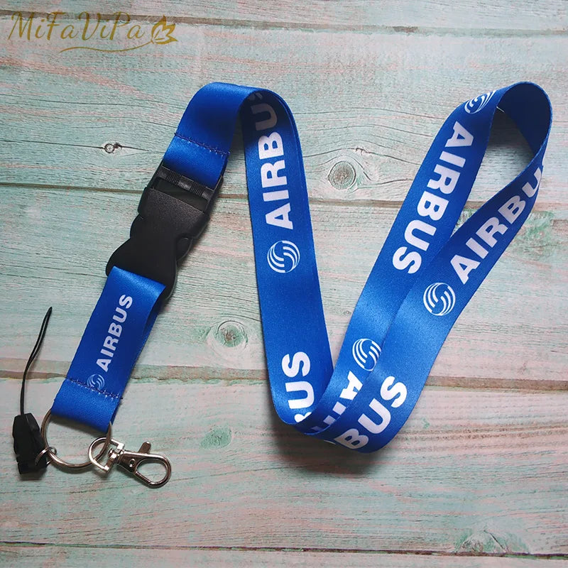2PCS Pilot Lanyard Keychain Set Neck Strap ID Holder Aviation Key Ring Travel Accessory Set