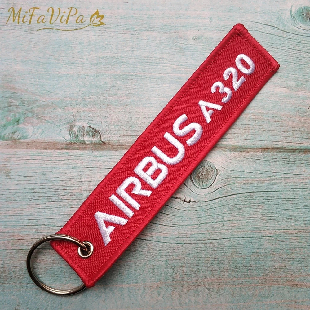 Cessna Embroidered Aviation Keychain Split Ring Pilot Key Ring Phone Strap Gift Accessory Chain