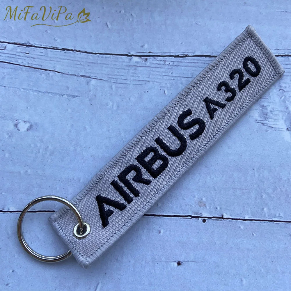 Cessna Embroidered Aviation Keychain Split Ring Pilot Key Ring Phone Strap Gift Accessory Chain