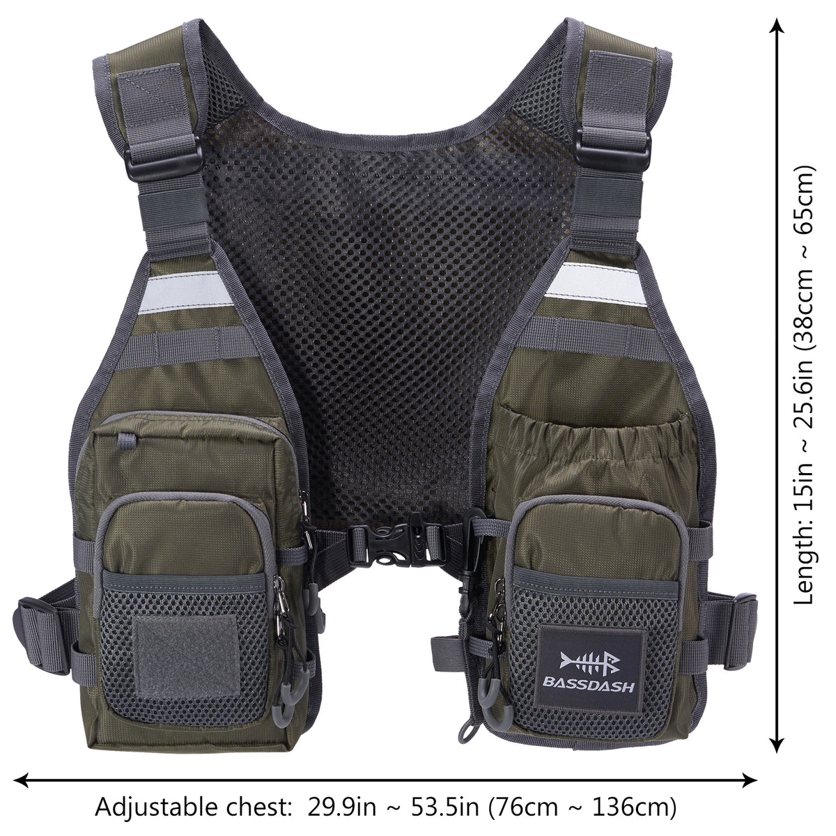 Ultra Lightweight Backcountry Survival Vest Adjustable Chest Pack Outdoor Storage Gear
