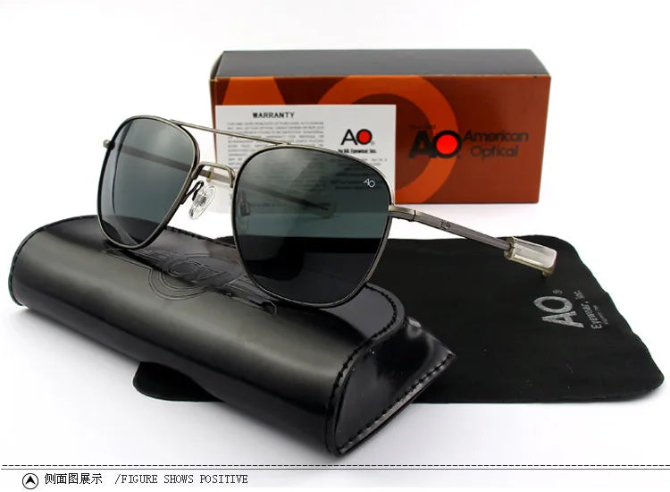 Aviation Sunglasses UV400 Glass Lenses Alloy Frame Pilot Style Driving Sunglasses for Men and Women