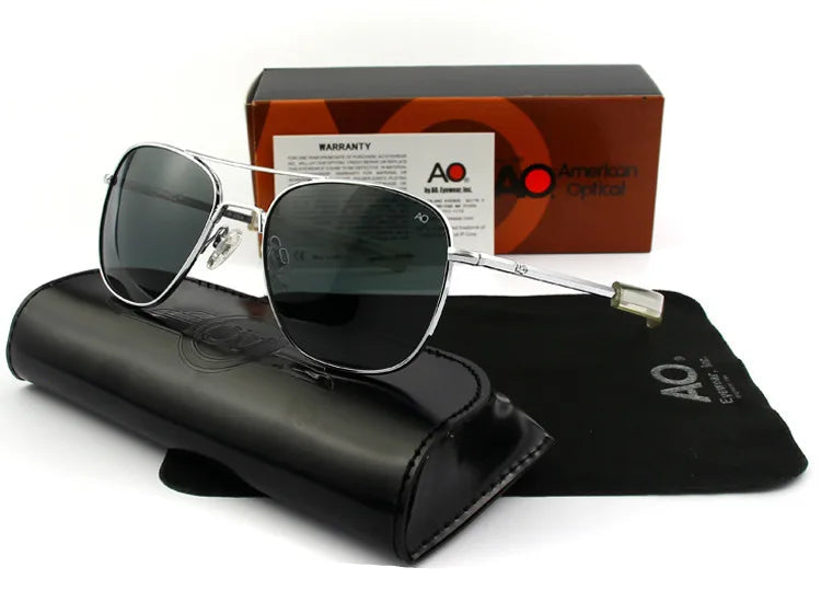 Aviation Sunglasses UV400 Glass Lenses Alloy Frame Pilot Style Driving Sunglasses for Men and Women
