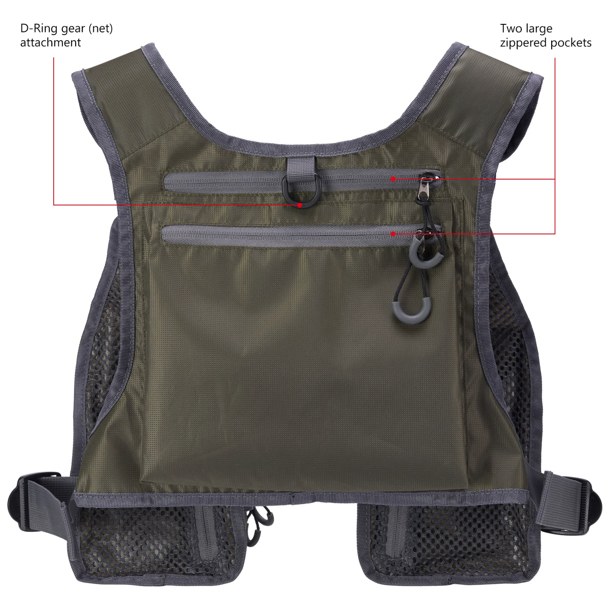 Ultra Lightweight Backcountry Survival Vest Adjustable Chest Pack Outdoor Storage Gear