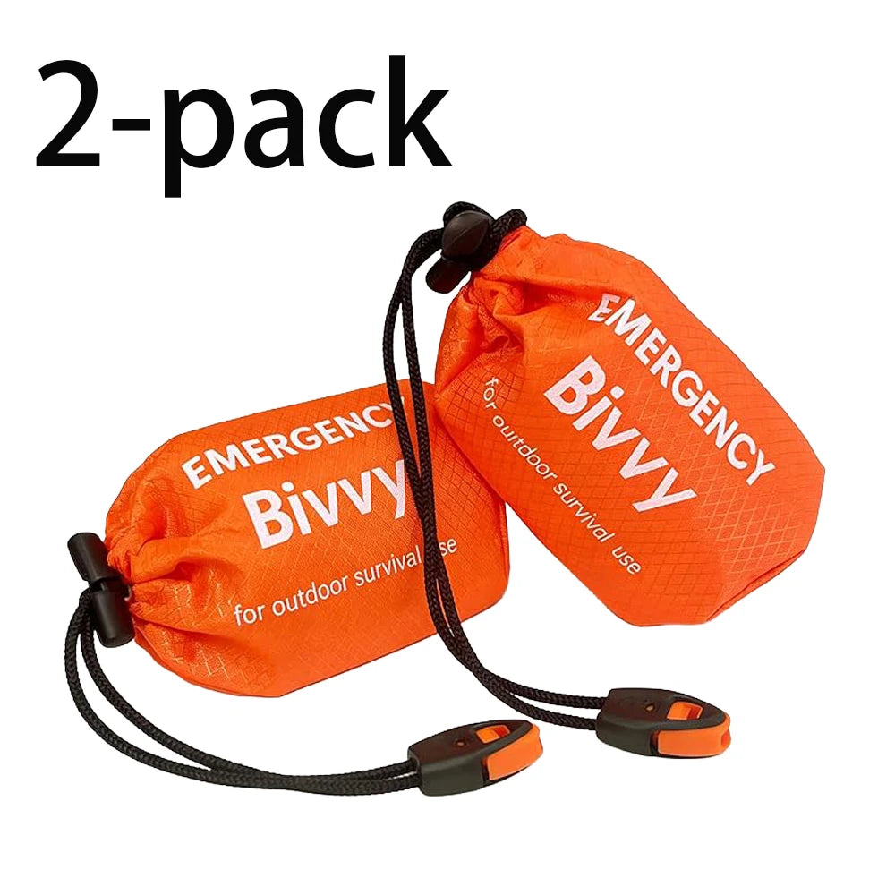 Emergency Thermal Sleeping Bag Waterproof Survival Bivy Sack Lightweight Camping Hiking Shelter Blanket