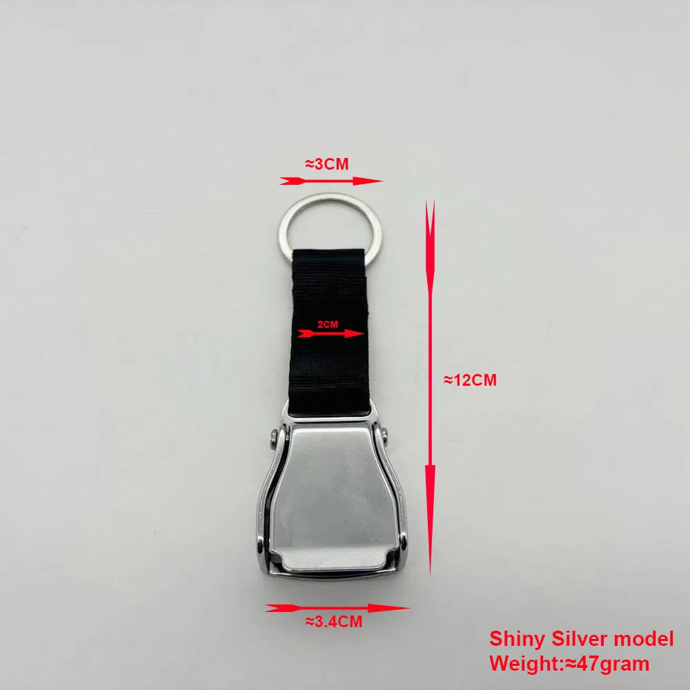 Aircraft Seat Belt Buckle Keychain Aviation Travel Bag Backpack Key Ring Pilot Gift Accessory Chain