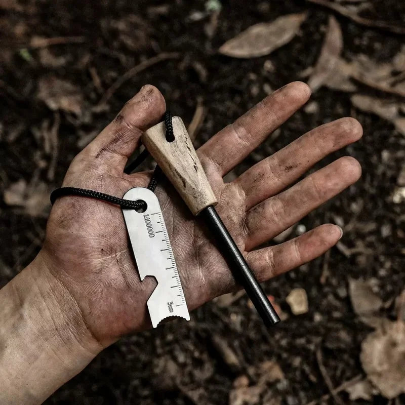 Magnesium Flint Fire Starter Rod Portable Survival Firesteel Emergency Camping Hiking Tool Kit