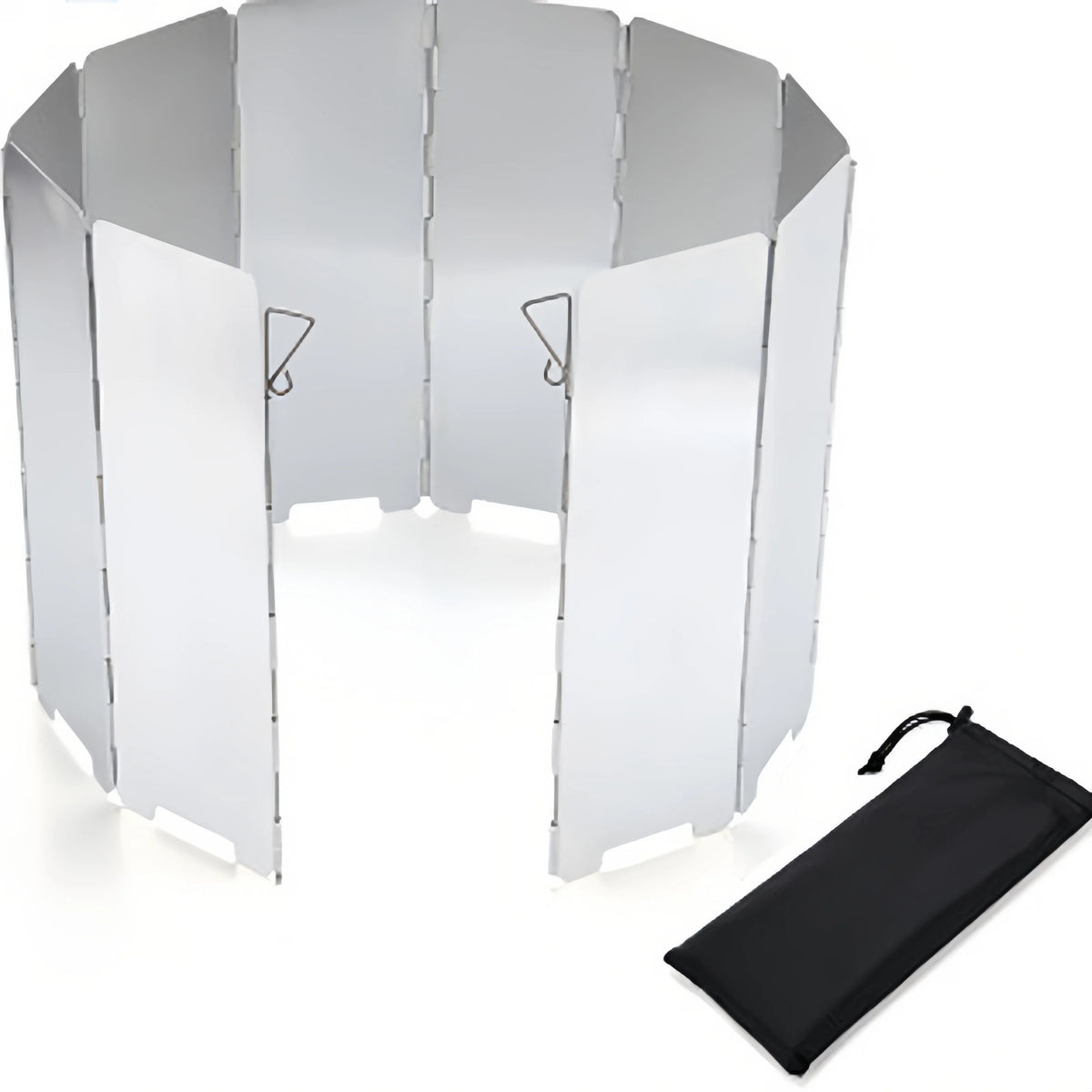 Folding Aluminium Camping Stove Wind Shield Windproof Screen for Outdoor Cooking 8, 9, 10 Plate
