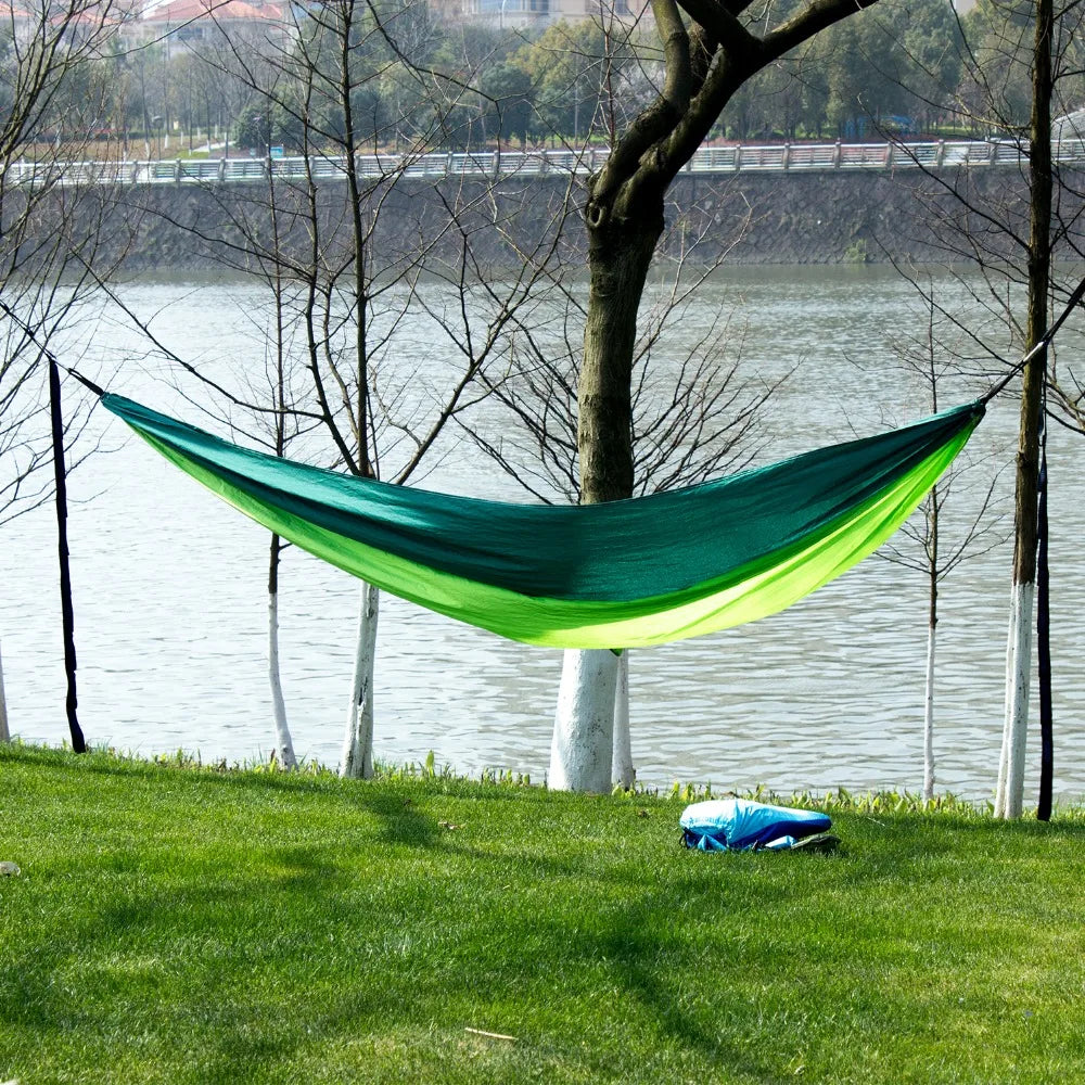LEAFTOUR Portable Parachute Nylon Camping Hammock Single Double Outdoor Garden