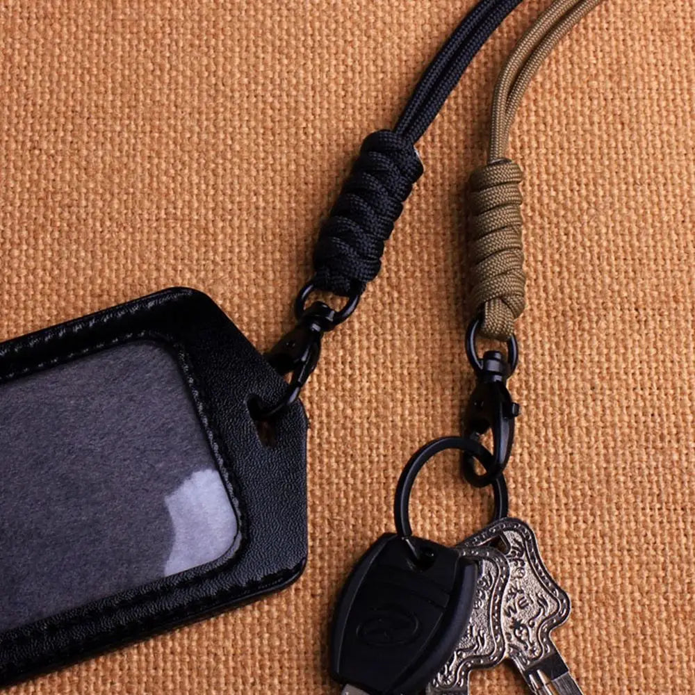 Paracord Survival Keychain with Rotatable Buckle Emergency Lanyard Backpack Key Ring Tool