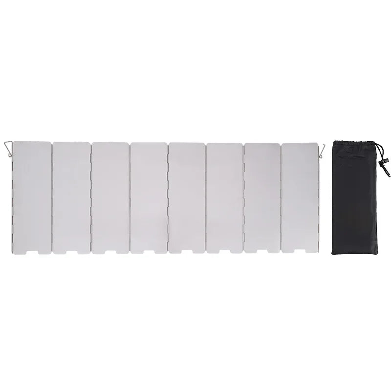 Folding Aluminium Camping Stove Wind Shield Windproof Screen for Outdoor Cooking 8, 9, 10 Plate