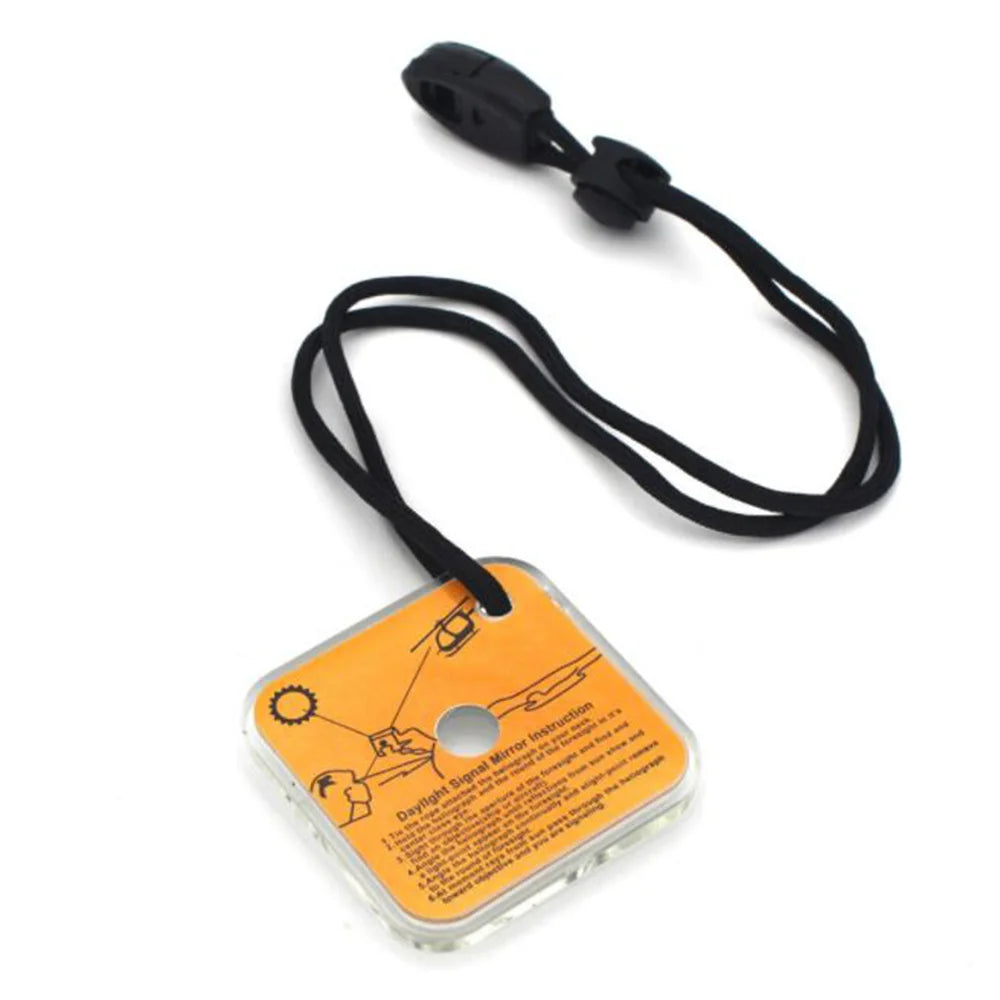 Outdoor Reflective Signal Mirror for Hiking Camping Emergency Survival Daylight Signalling Tool