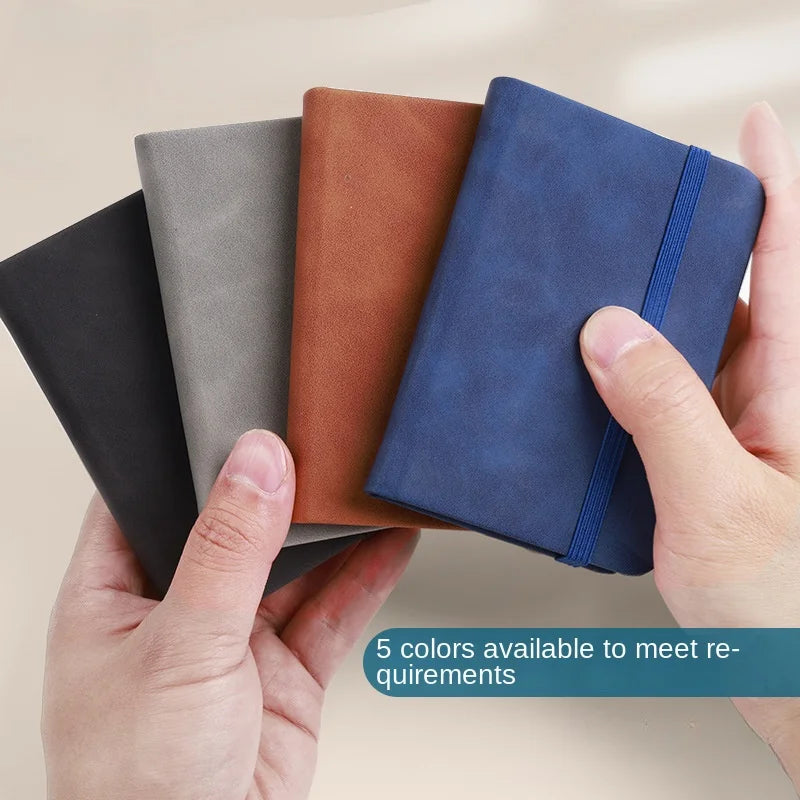 A7 Pocket Notebook Mini Portable Notepad Waterproof Cover Retro Journal Memo Book for Everyday Carry