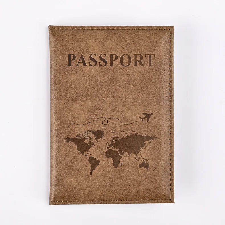 PU Passport Holder Travel Cover Wallet ID Credit Card Case Ticket Organiser Accessory Case