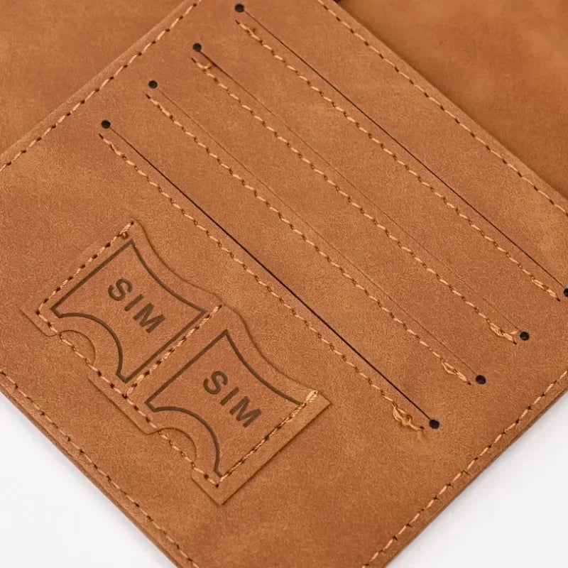 Travel Passport Cover PU Leather Ticket Wallet with Credit Card Holder for Men and Women