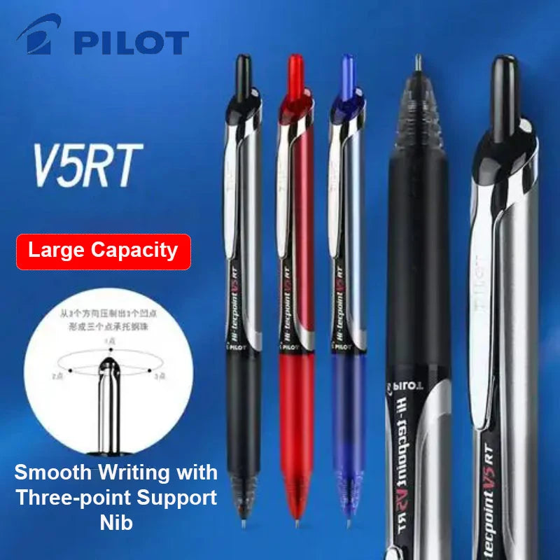Retractable 0.5mm Gel Ink Pen with Precision Rollerball Tip Refillable Office School Writing Pen Set