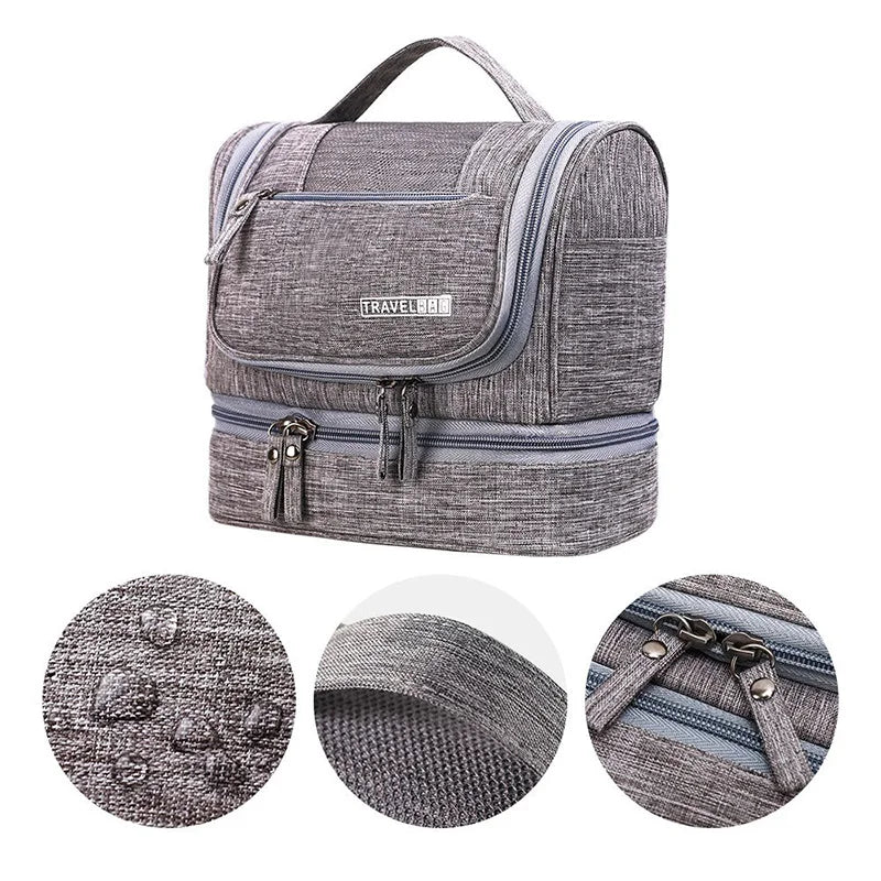 Portable Hanging Toiletry Washbag Waterproof Travel Cosmetic Storage Organiser Large Capacity