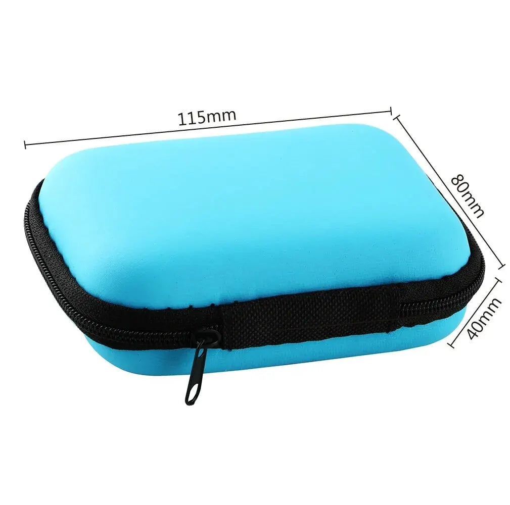 Portable Travel Cable Organizer Zipper Earphone Charging Case