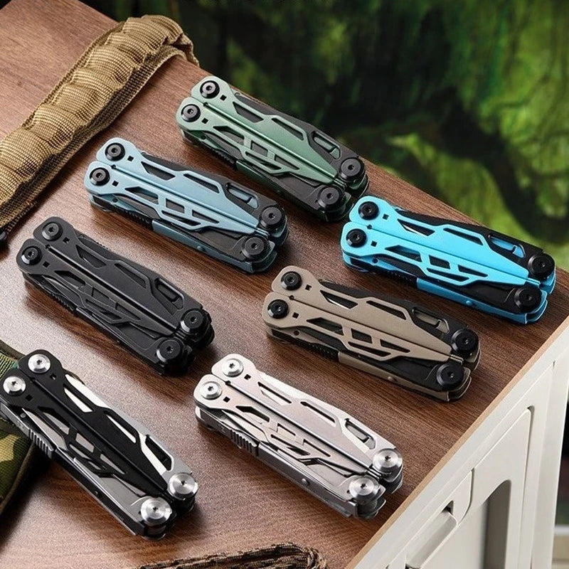 25 in 1 Multitool Pliers Pocket Knife with Screwdriver Bits Portable Camping Survival EDC Hand Tool