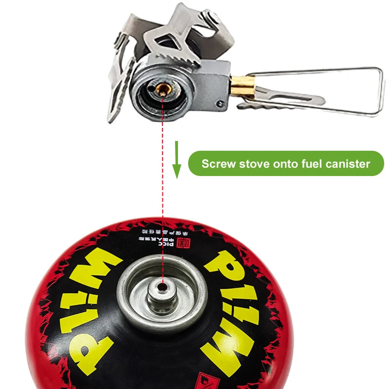 Ultralight Mini Titanium Camping Gas Stove 25g Pocket Backpacking Burner Outdoor Cooker Tool