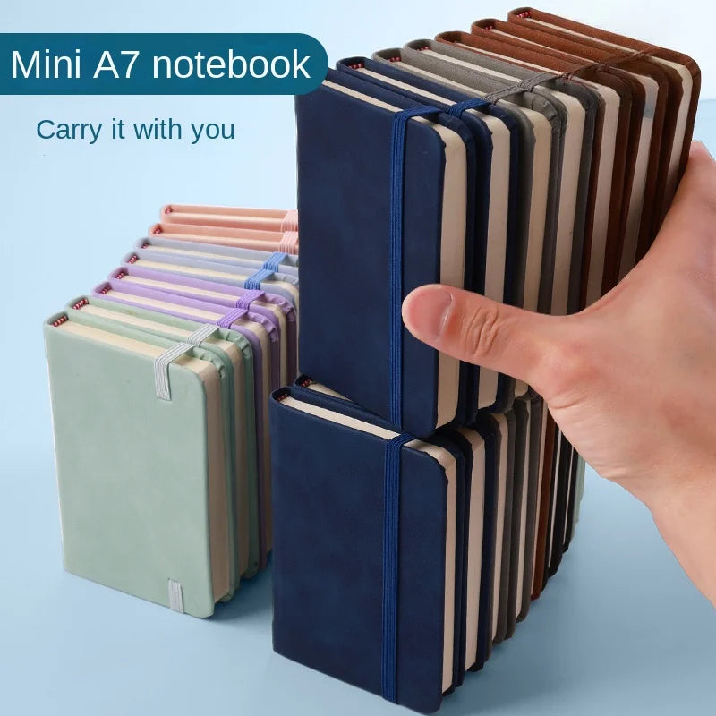 A7 Pocket Notebook Mini Portable Notepad Waterproof Cover Retro Journal Memo Book for Everyday Carry