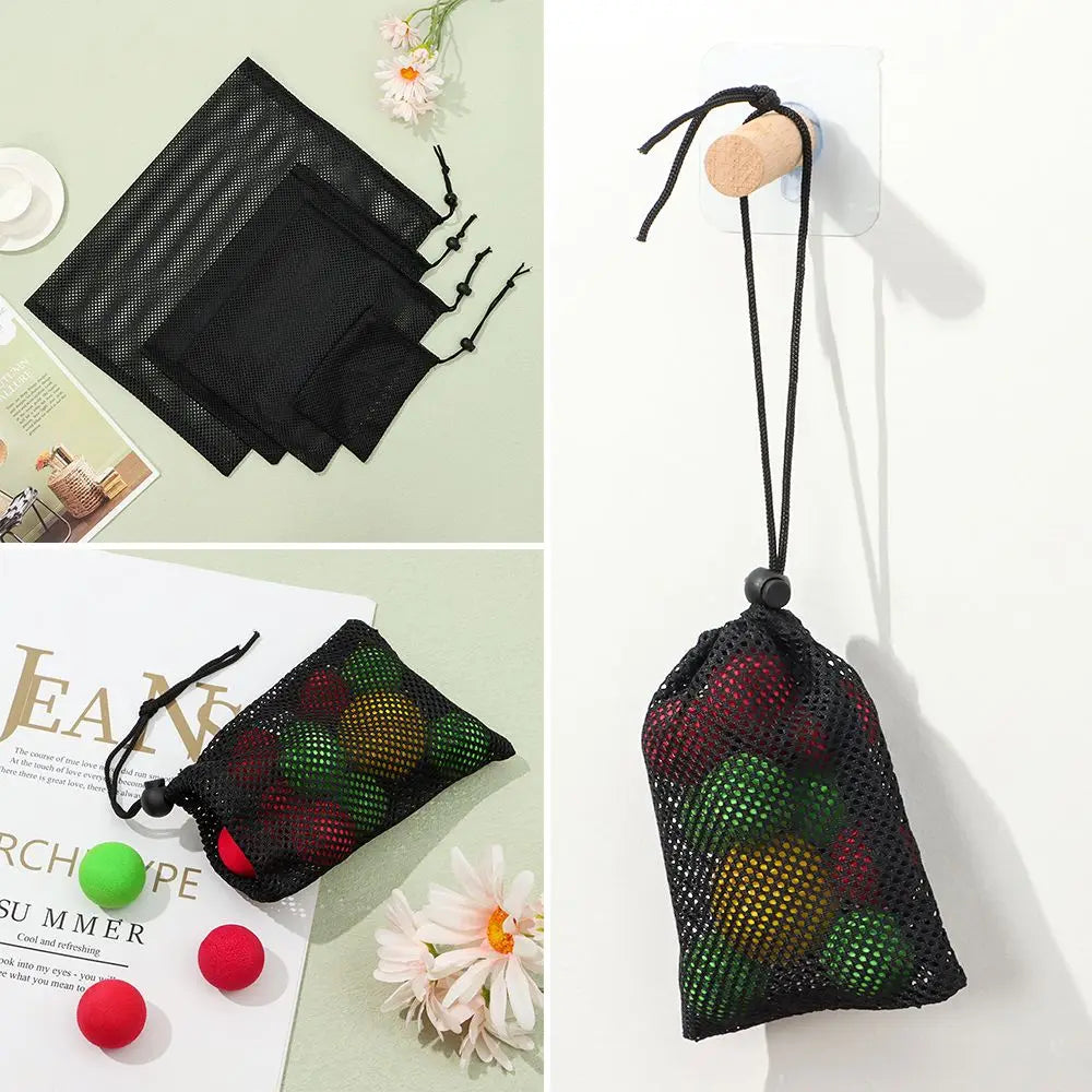 Breathable Nylon Mesh Drawstring Storage Pouch for Travel Laundry and Multi Purpose Organisation