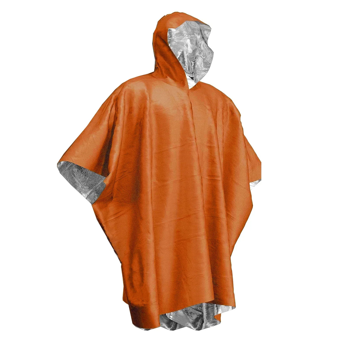 Emergency Rain Poncho with Hood Lightweight Reusable Survival Blanket for Hiking and Camping Trips