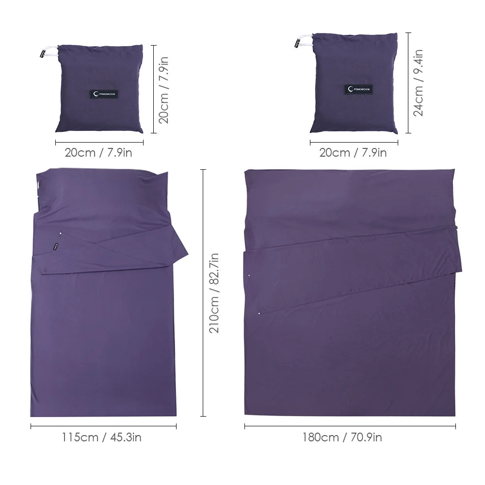 Backcountry Hut Cotton Sleeping Bag Liner Adult Hybrid Style Lightweight Camping Travel Hiking Bag