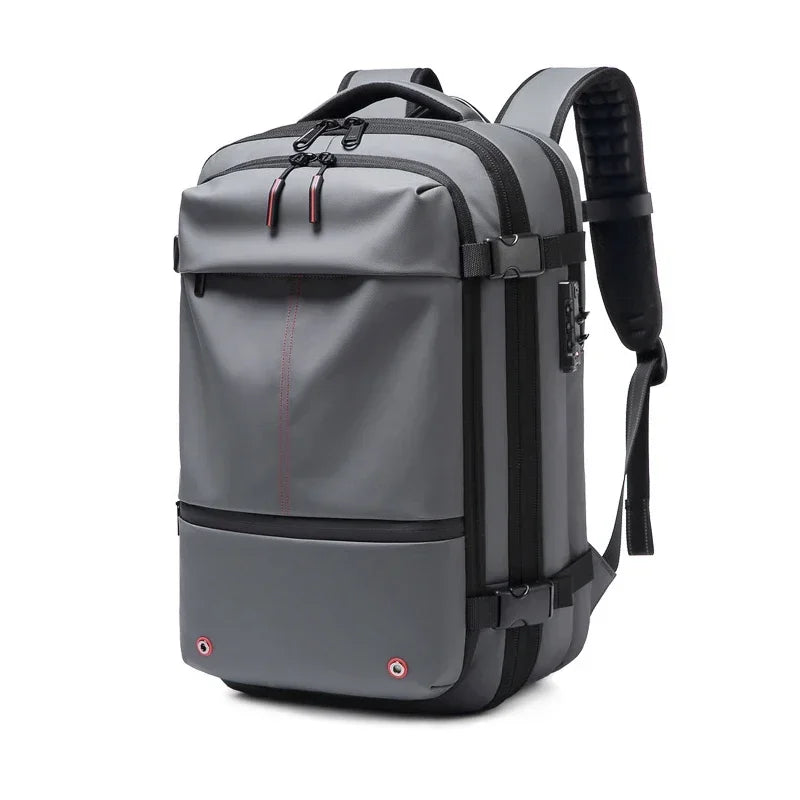 Vacuum Compression Laptop Backpack 17 Inch Expandable Travel Business School Hiking Bag