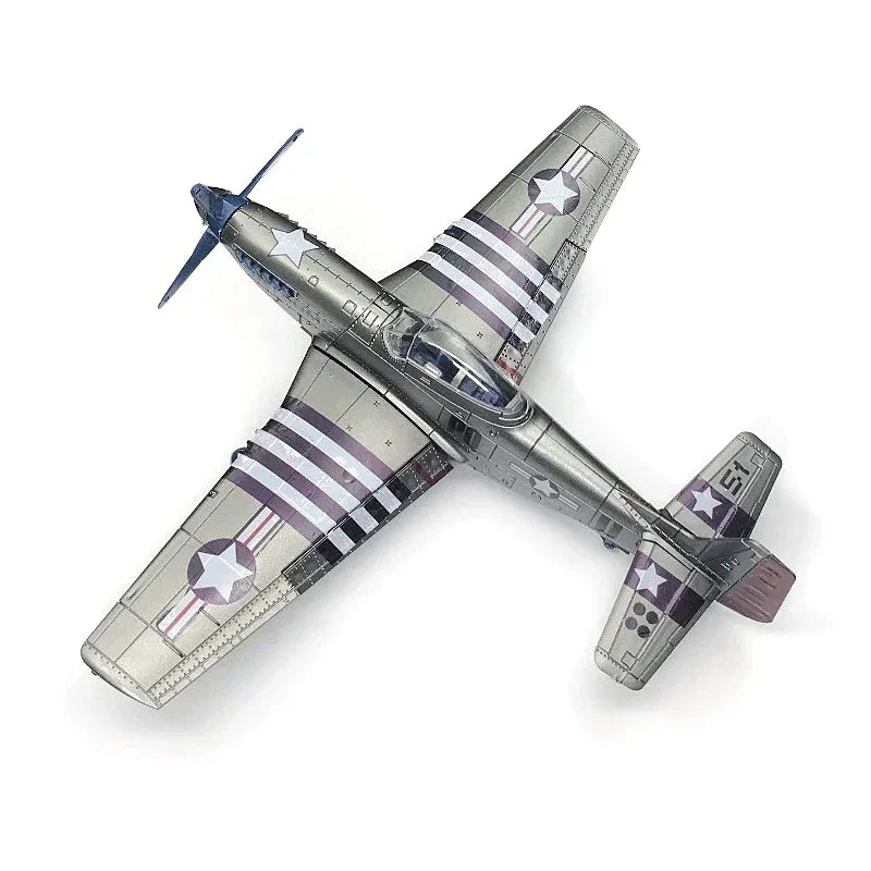 GRAPMAN 1/48 P-51D Mustang Fighter 4D Glue-Free WWII Aircraft Model Kit