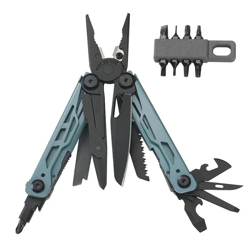 25 in 1 Multitool Pliers Pocket Knife with Screwdriver Bits Portable Camping Survival EDC Hand Tool