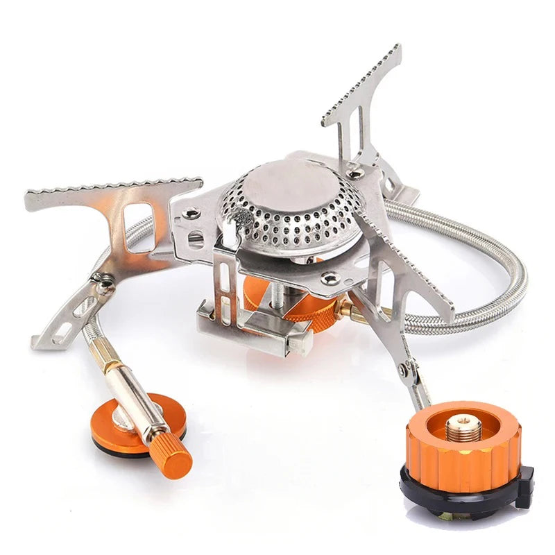 Portable 3500W Camping Gas Stove Folding Backpacking Burner for Outdoor Cooking Travel Gear