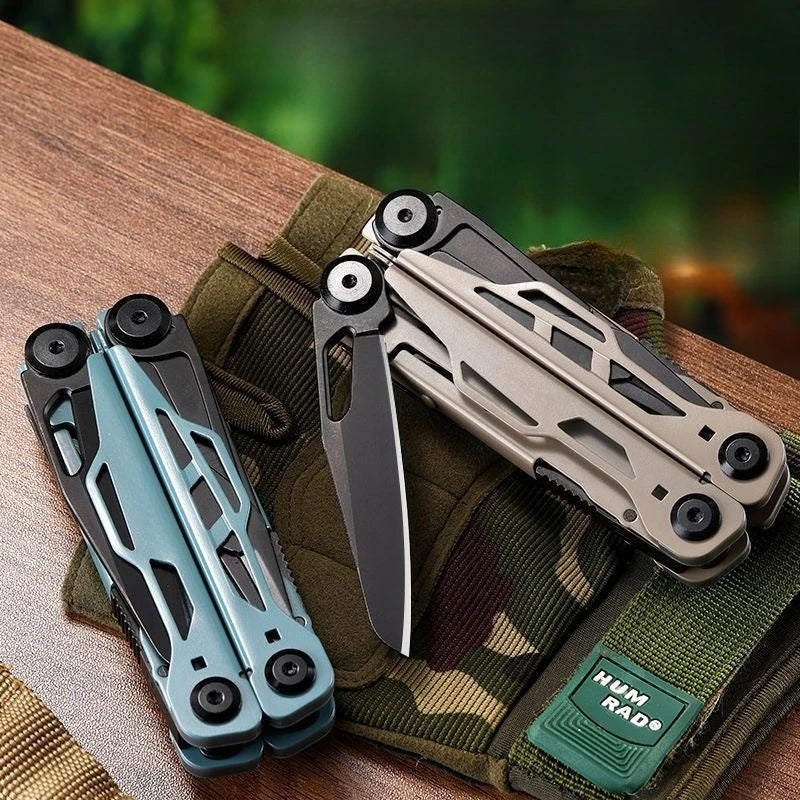 25 in 1 Multitool Pliers Pocket Knife with Screwdriver Bits Portable Camping Survival EDC Hand Tool