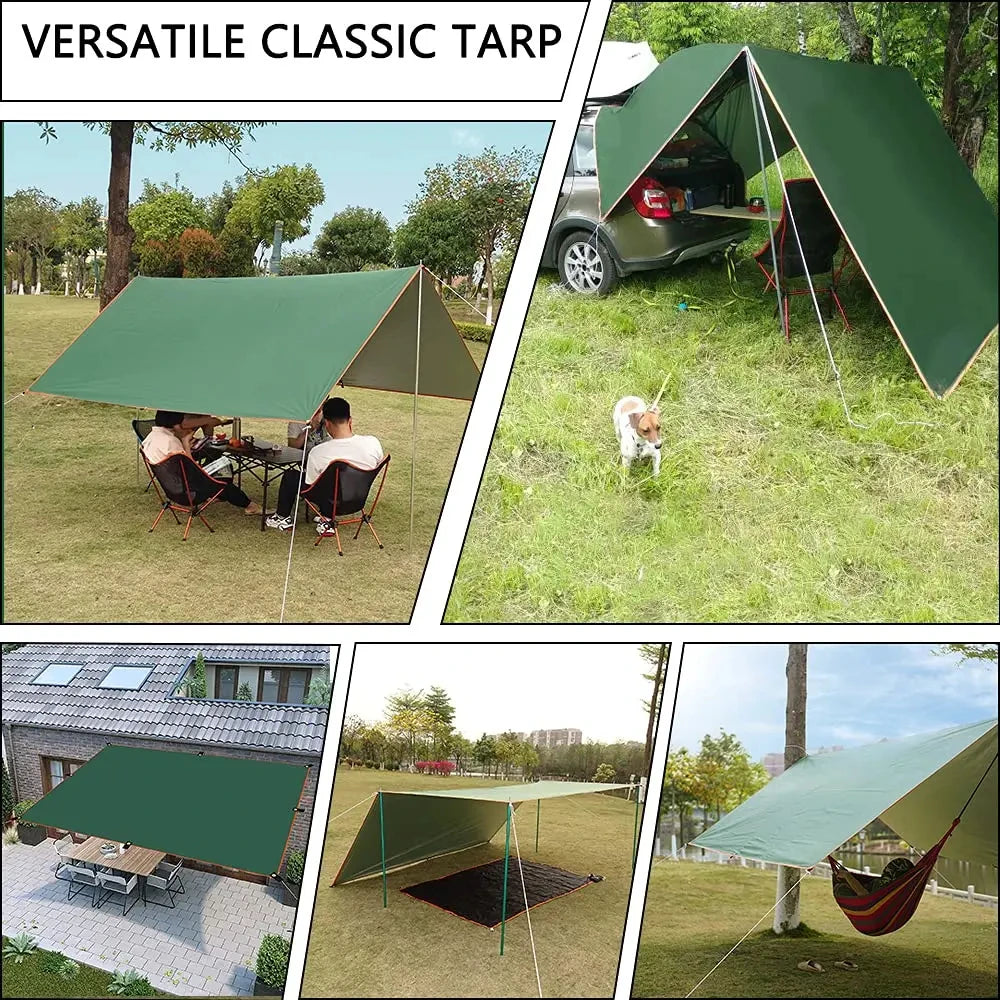 Waterproof Camping Tarp Sun Shelter Ultralight Outdoor Awning Tent Canopy for Hiking Travel