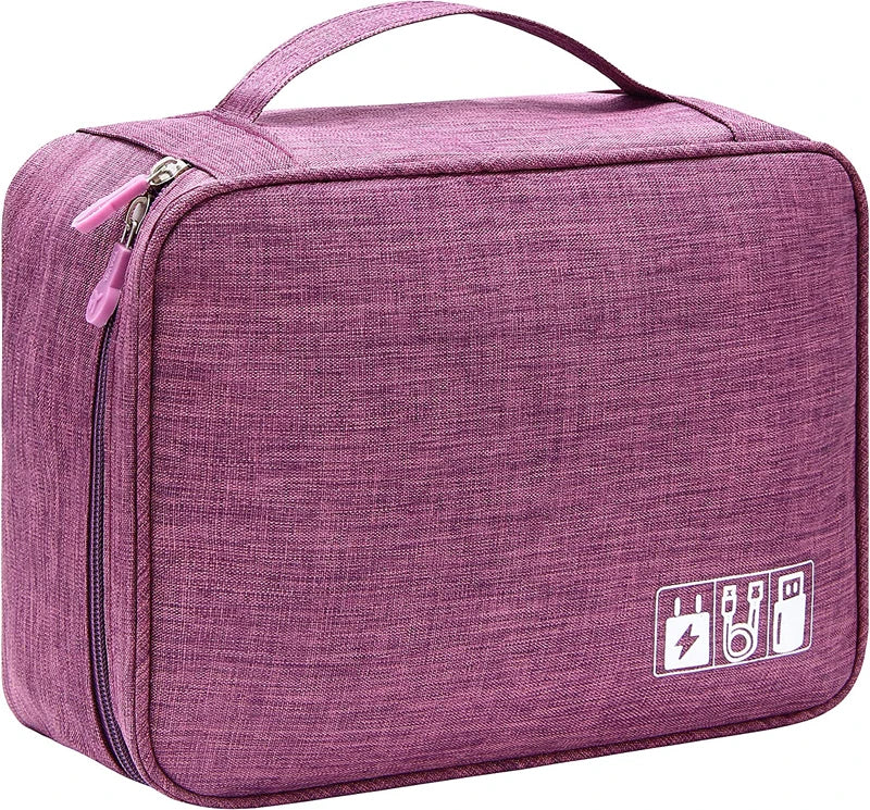 Travel Cable Organiser Bag, Portable Digital Storage Pouch for Gadgets and Electronic Devices