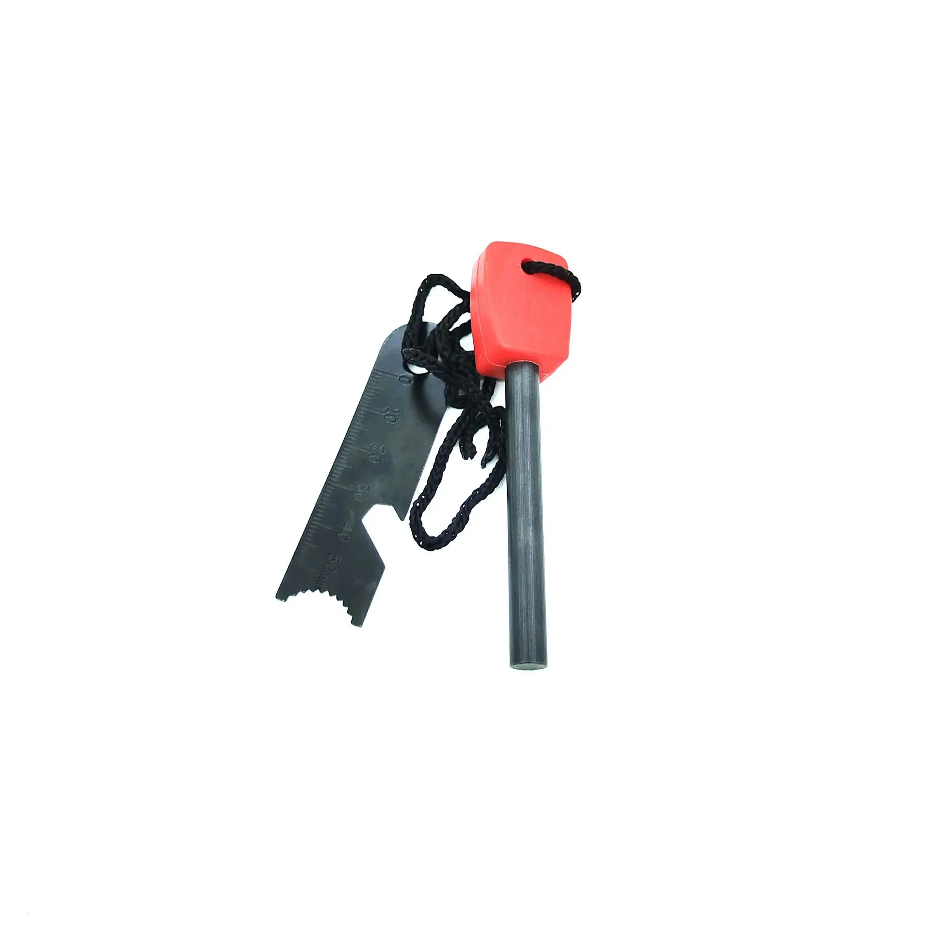 Outdoor Flint Fire Starter Waterproof Magnesium Rod Survival Tool with Wood Handle for Camping