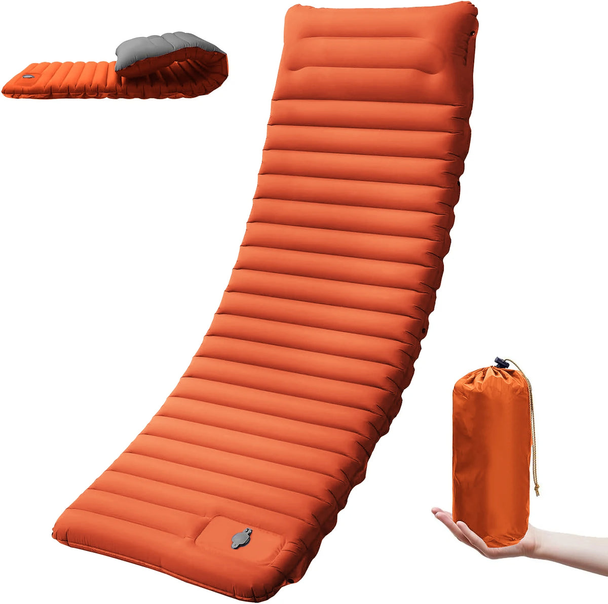 Extra Thick 4 Inch Self Inflating Camping Sleeping Pad with Built In Pump Hiking Air Mattress Bed