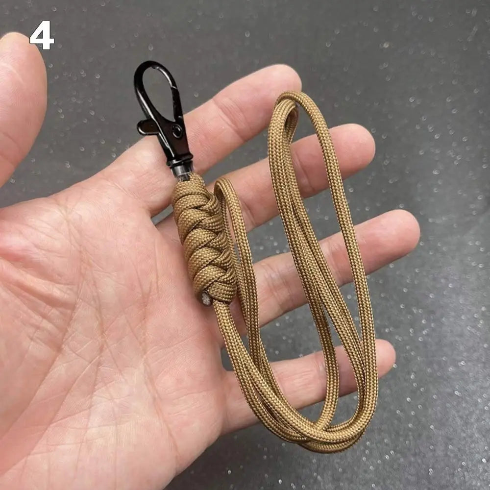 Paracord Survival Keychain with Rotatable Buckle Emergency Lanyard Backpack Key Ring Tool