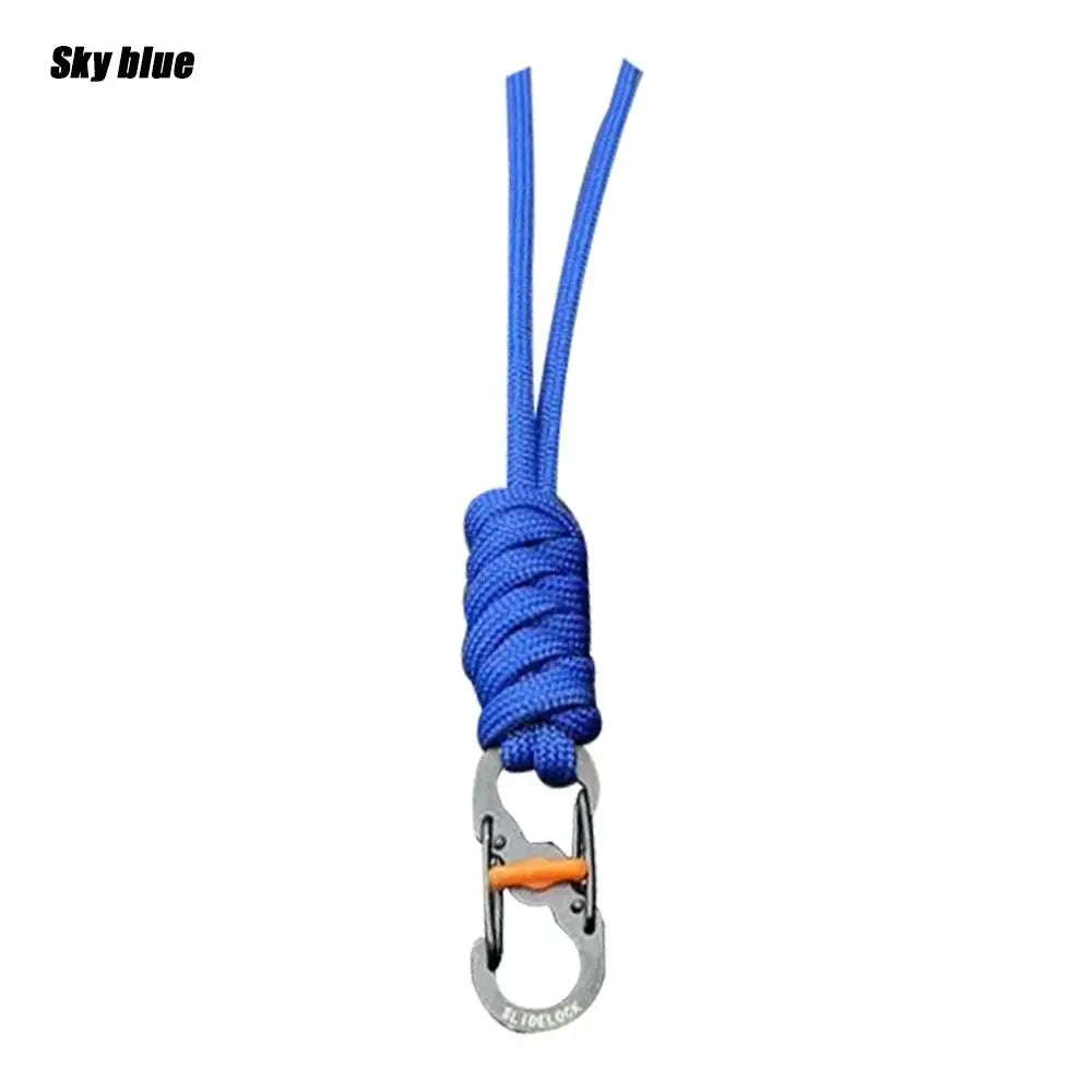 Paracord Survival Keychain with Rotatable Buckle Emergency Lanyard Backpack Key Ring Tool