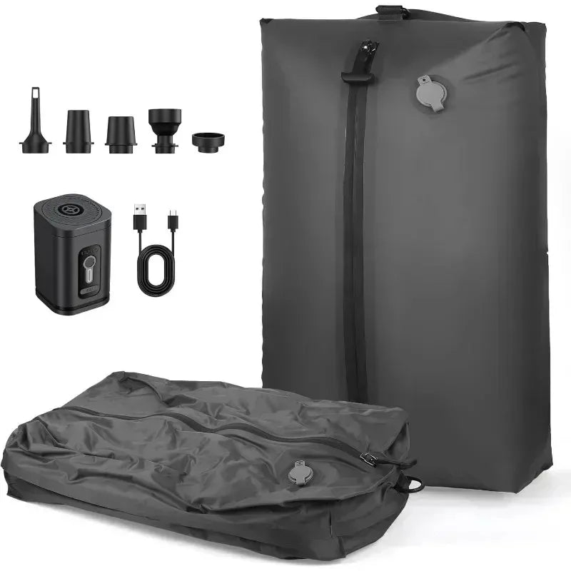 17L Vacuum Compression Storage Bag with Air Pump Reusable Travel Luggage Clothes Organiser