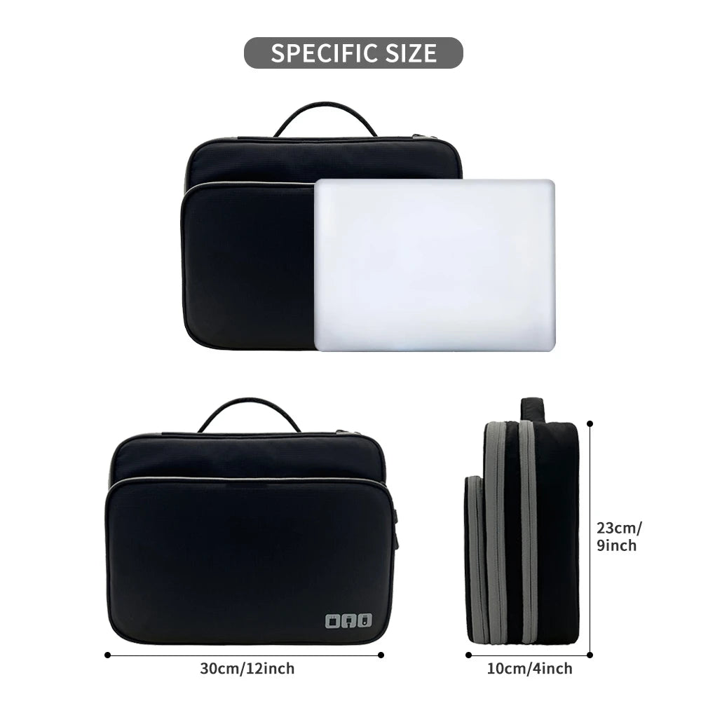 Multi Layer Travel Cable Organizer Waterproof Electronic Storage Bag