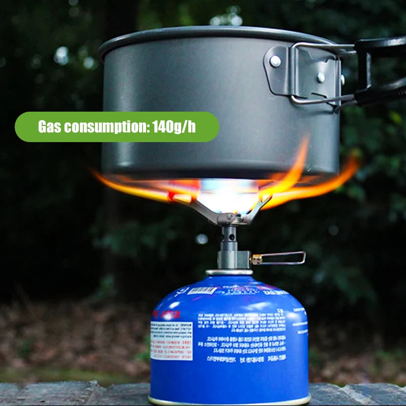 Ultralight Mini Titanium Camping Gas Stove 25g Pocket Backpacking Burner Outdoor Cooker Tool