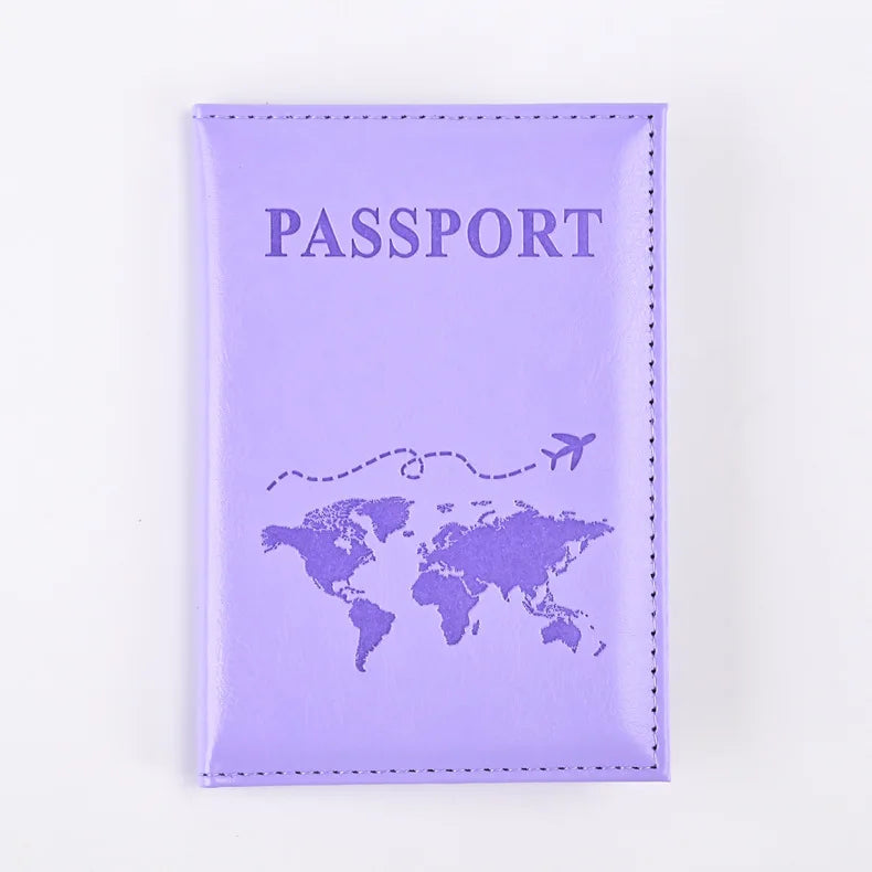 PU Passport Holder Travel Cover Wallet ID Credit Card Case Ticket Organiser Accessory Case