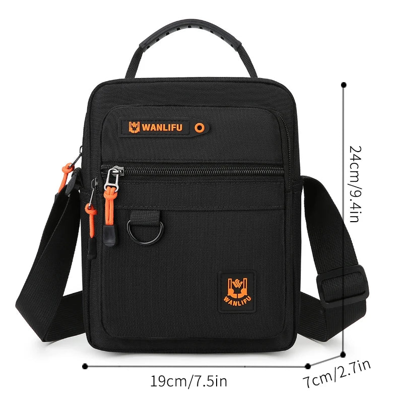 Mens Adjustable Crossbody Bag Oxford Casual Shoulder Commuter