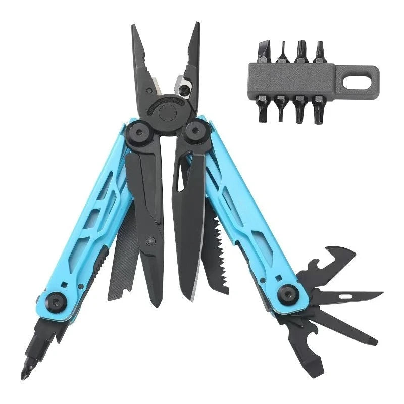 25 in 1 Multitool Pliers Pocket Knife with Screwdriver Bits Portable Camping Survival EDC Hand Tool