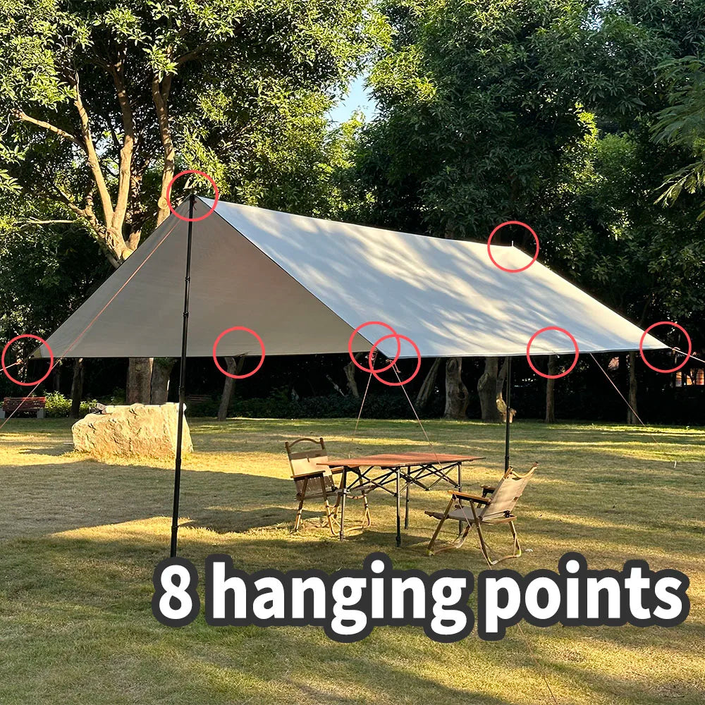 Waterproof Camping Tarp Sun Shelter Ultralight Outdoor Awning Tent Canopy for Hiking Travel