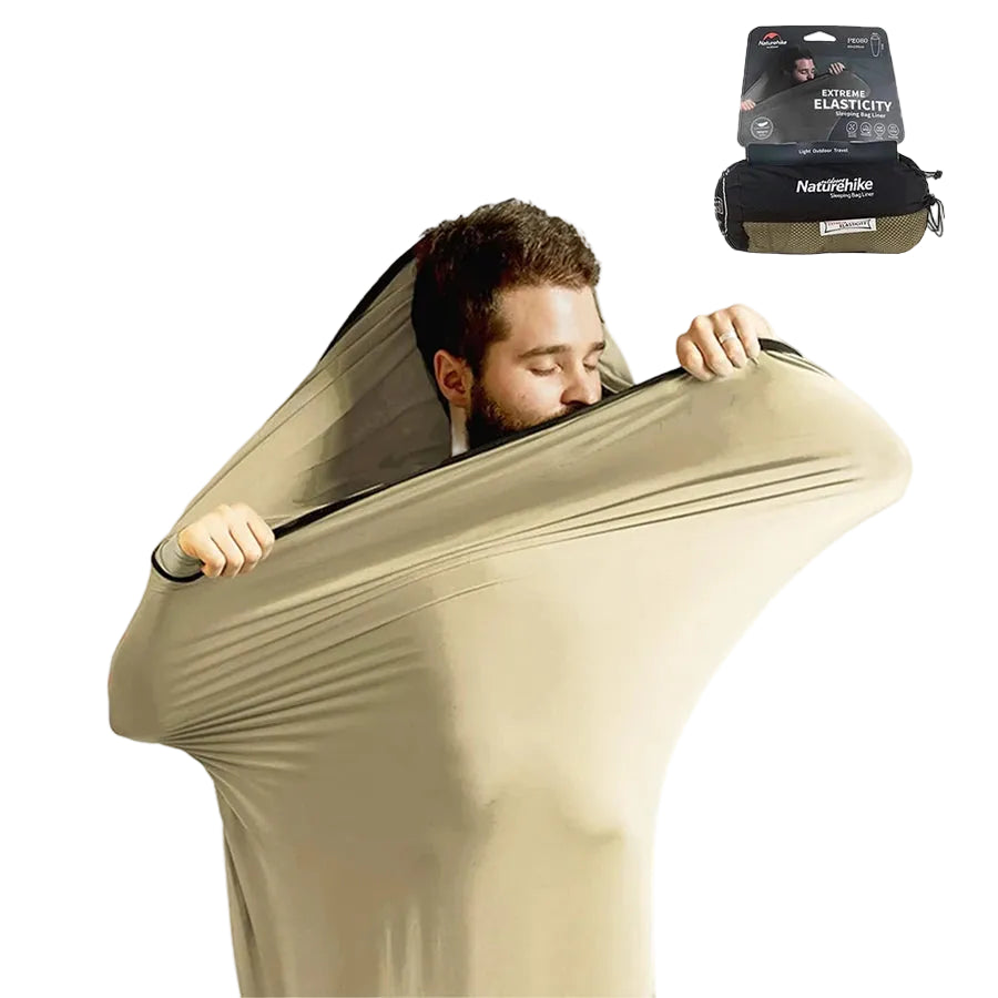 Ultralight Sleeping Bag Liner Mummy Style Stretch Camping Travel Sheet Portable Wearable Quilt