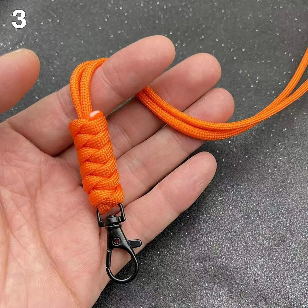 Paracord Survival Keychain with Rotatable Buckle Emergency Lanyard Backpack Key Ring Tool