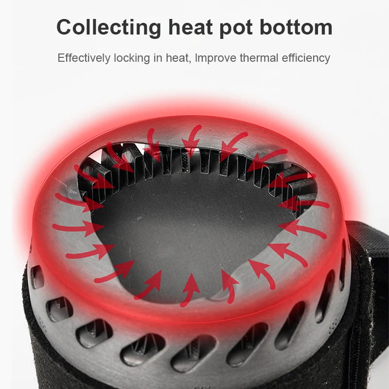 BRS 61 Integrated Heat Collecting Camping Stove Ultralight Hiking Gas Burner System